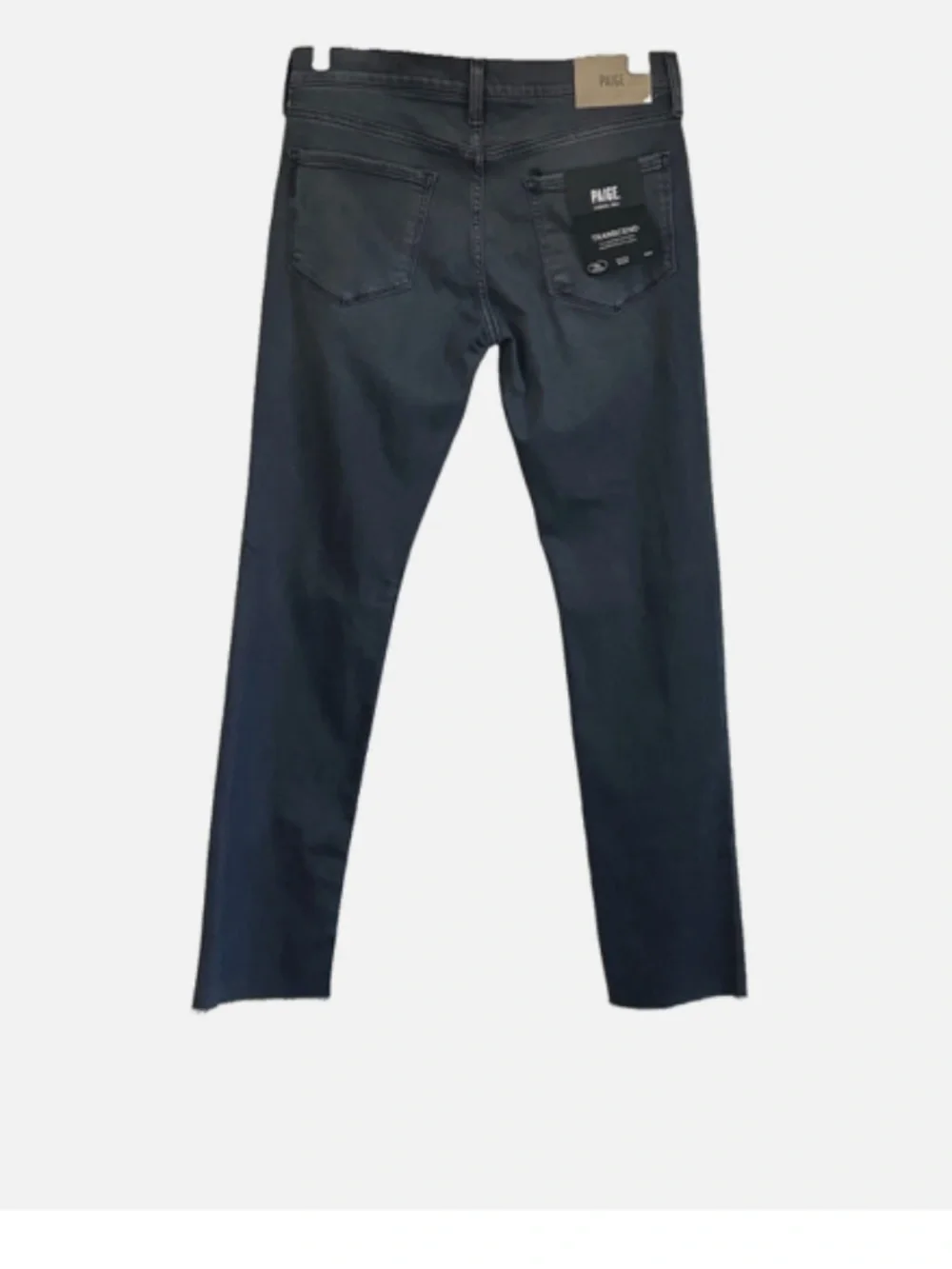 PAIGE Men's LENNOX Raw Hem Charcoal Slim Jeans Size: 30